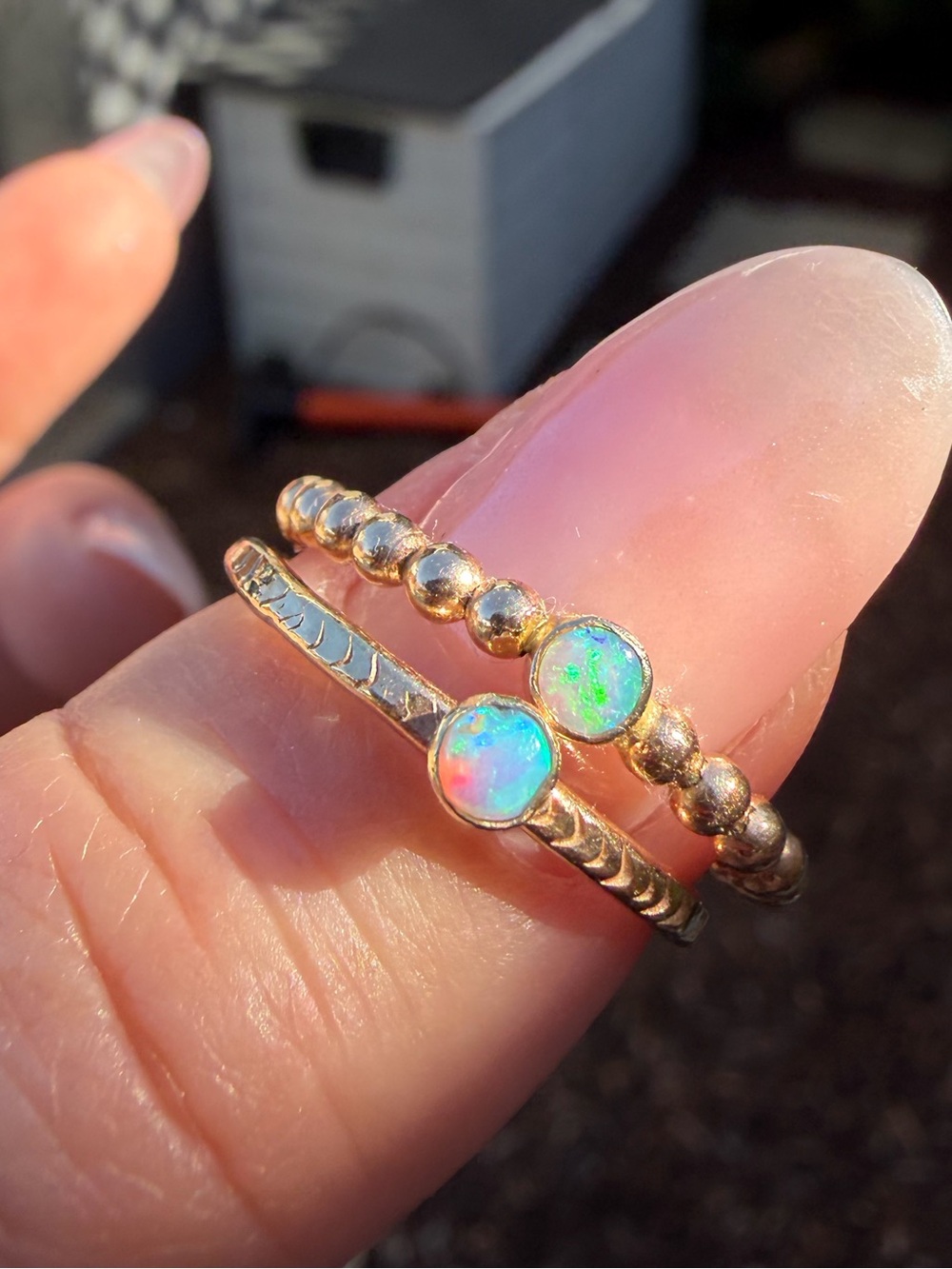 Opal ring set